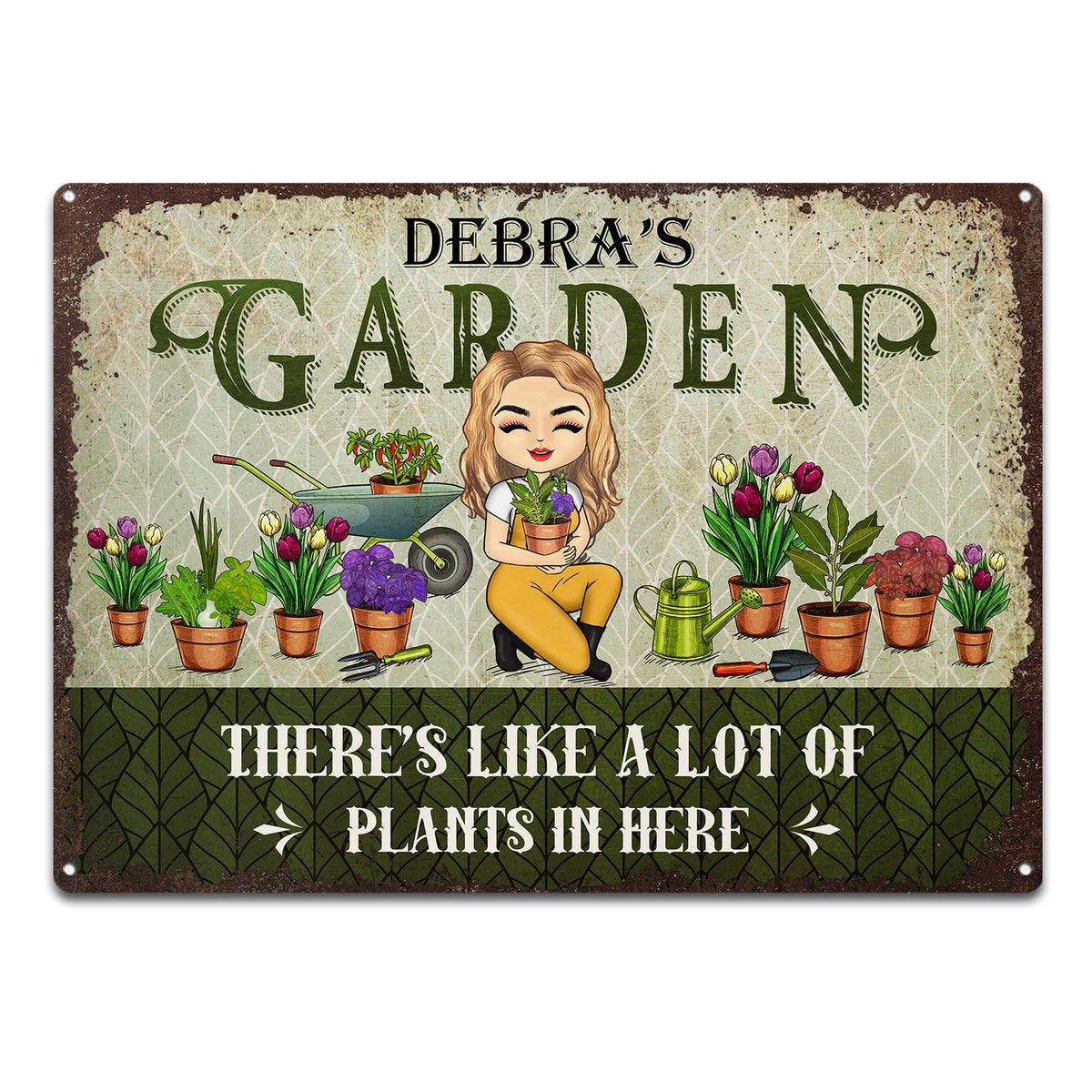 Gardening There's Like A Lot Of Plants In Here - Personalized Custom Classic Metal Signs