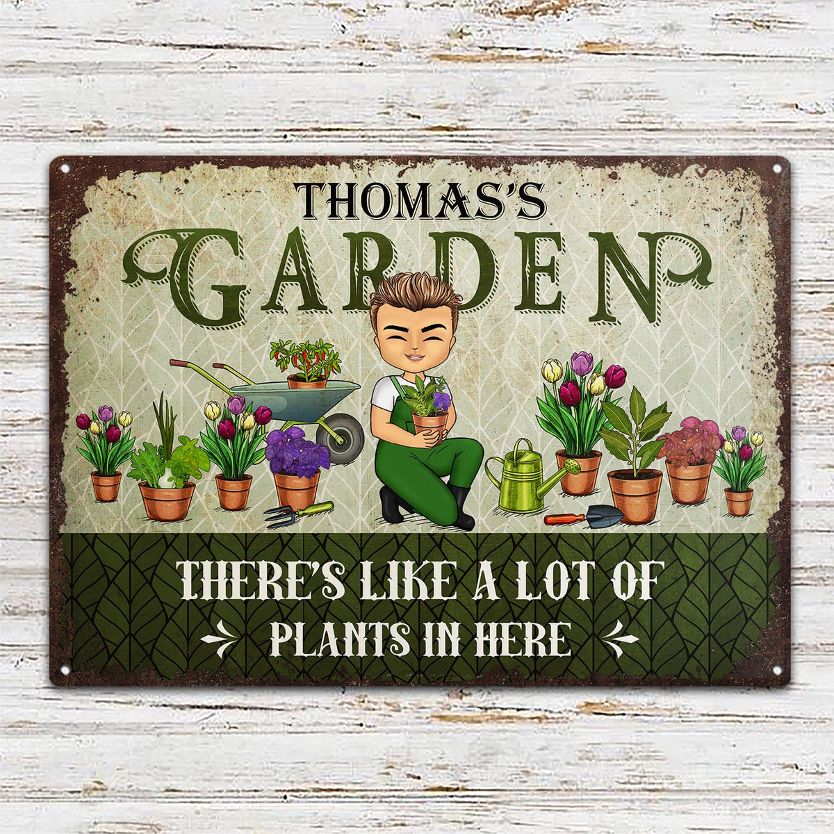 Gardening There's Like A Lot Of Plants In Here - Personalized Custom Classic Metal Signs