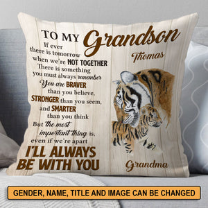 You Are Braver Than You Believe - Personalized Pillow for Grandchildren