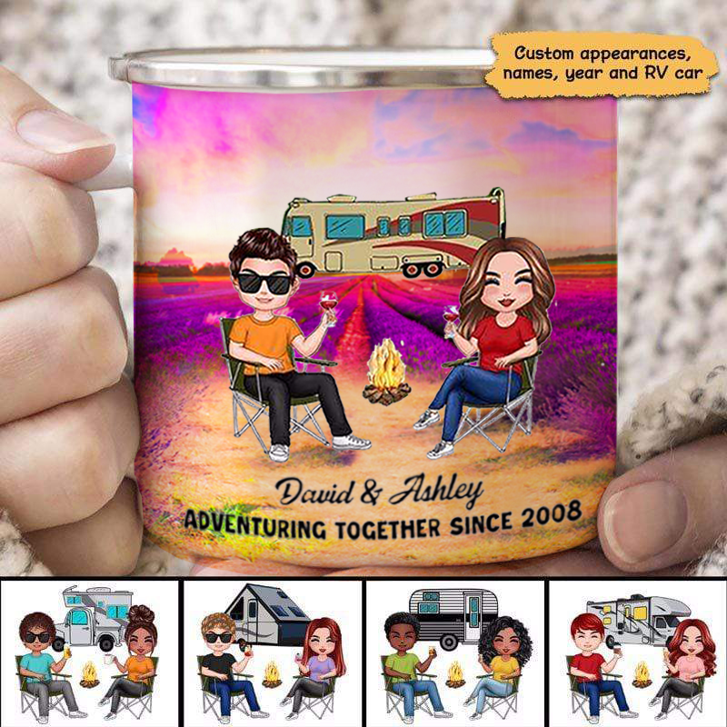 Doll Couple Camping Gift For Him For Her Personalized Mug