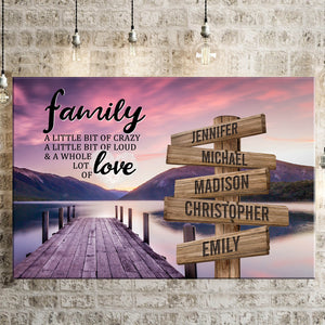 A Little Whole Lot of Love Multi-Names - Gift For Family, Personalized Horizontal Poster