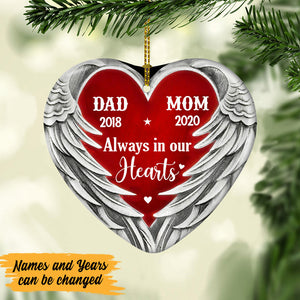 Personalized Memo Angel Wings Ornament