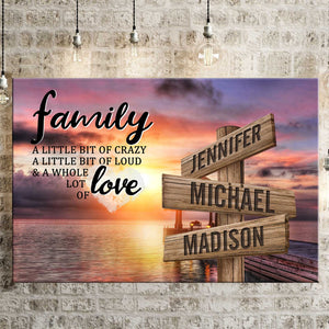 A Little Whole Lot of Love Multi-Names - Gift For Family, Personalized Horizontal Poster