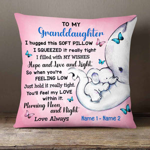 Personalized Granddaughter Elephant Pillow