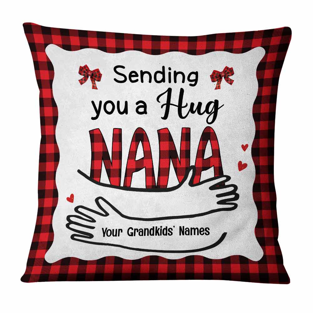 Personalized Grandma Hug Christmas Pillow