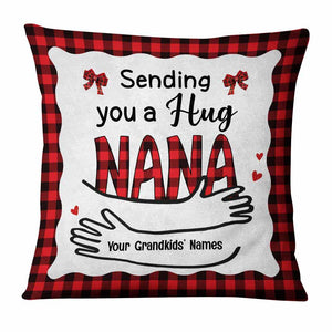 Personalized Grandma Hug Christmas Pillow