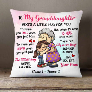 Personalized Mom Grandma Granddaughter Daughter Hug For You Pillow