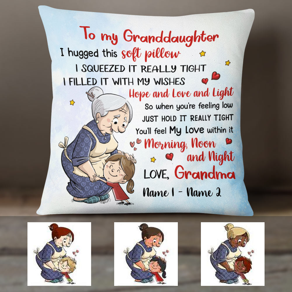 Personalized Mom Grandma Daughter Granddaughter Pillow