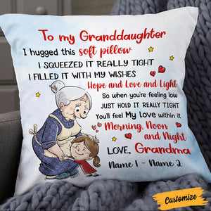 Personalized Mom Grandma Daughter Granddaughter Pillow