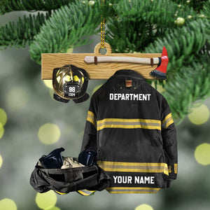 Personalized Firefighter Armor Custom Shaped Acrylic Ornament
