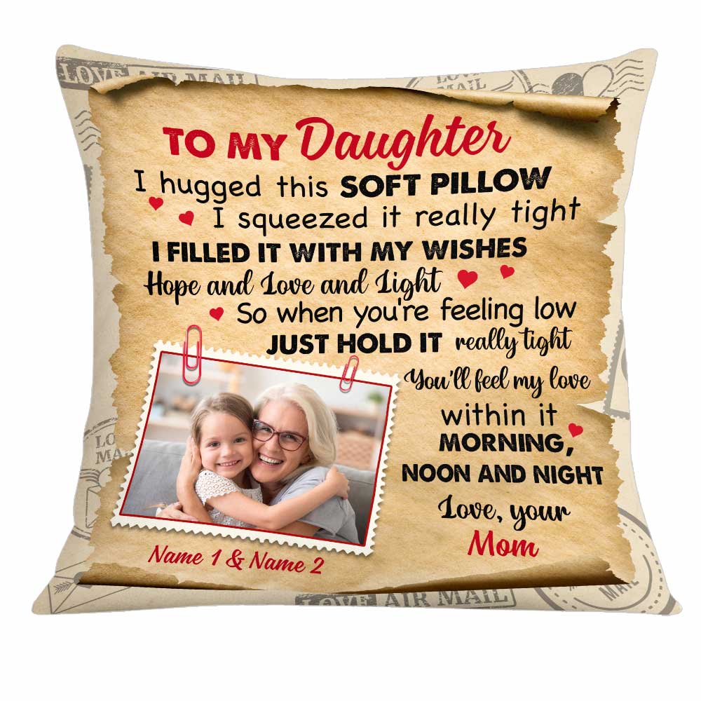 Mom Grandma To My Daughter Granddaughter Pillow