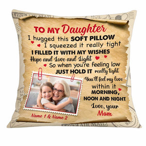 Mom Grandma To My Daughter Granddaughter Pillow