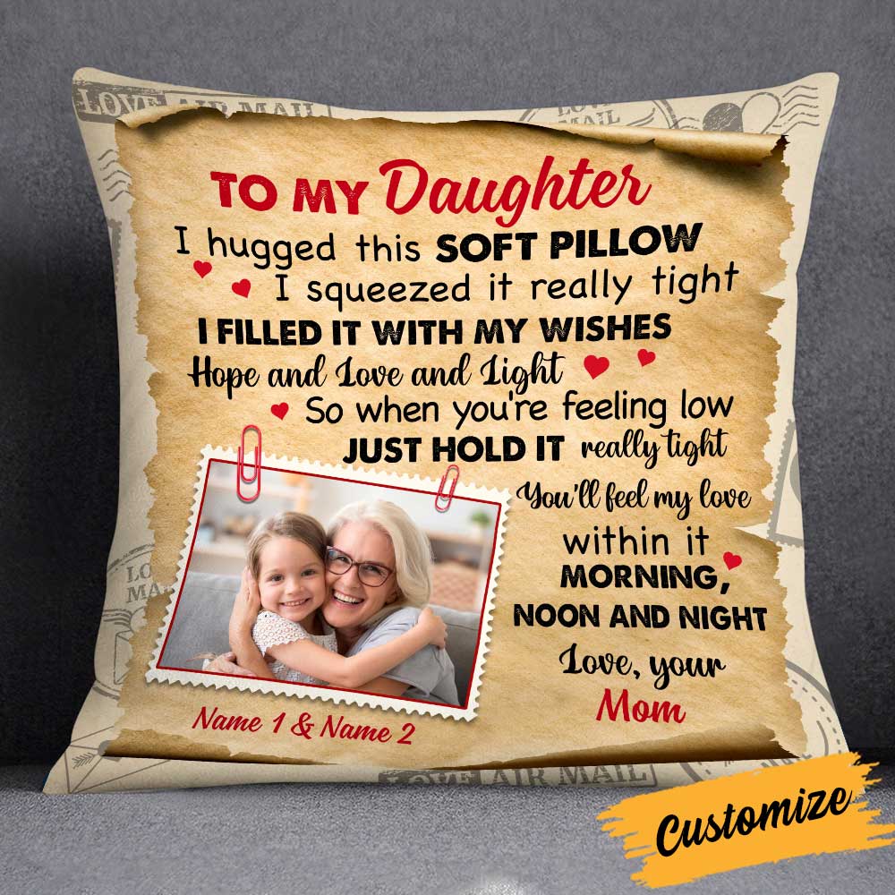 Mom Grandma To My Daughter Granddaughter Pillow