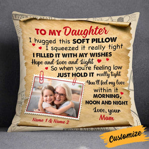 Mom Grandma To My Daughter Granddaughter Pillow