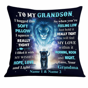 Personalized Mom Grandma Granddaughter Daughter Dad Grandpa Son Lion Pillowcase