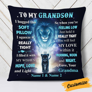 Personalized Mom Grandma Granddaughter Daughter Dad Grandpa Son Lion Pillowcase