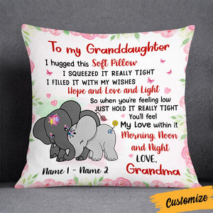 Personalized Hug This Granddaughter Pillow