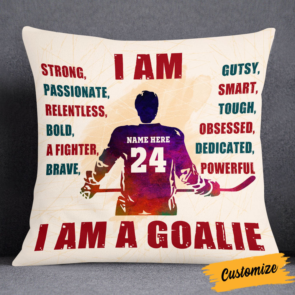 Personalized Hockey I Am Pillow