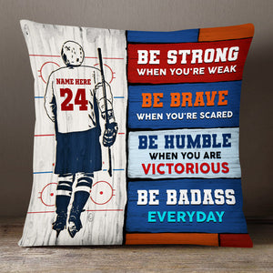 Personalized Hockey Player Pillow