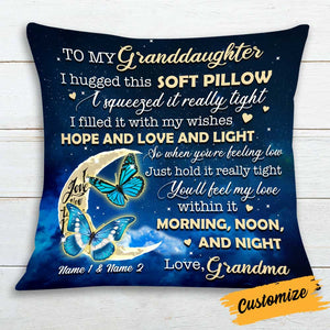 Personalized Mom Grandma Daughter Granddaughter Son Grandson Butterfly Pillowcase
