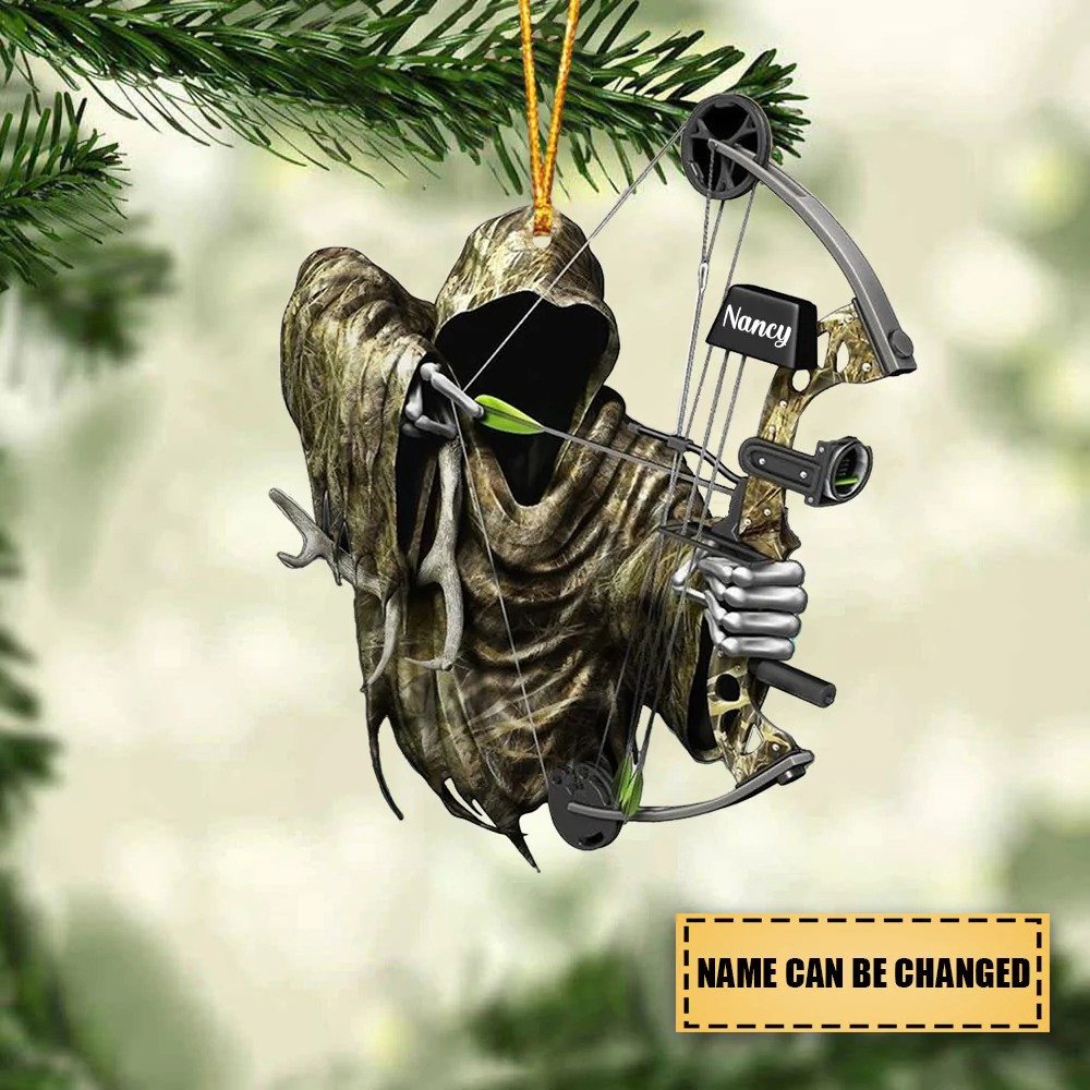 Personalized Death Archery Custom Shaped Archery Christmas Ornament
