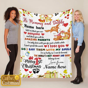 Personalized 1st Christmas Gift For Mommy and Daddy