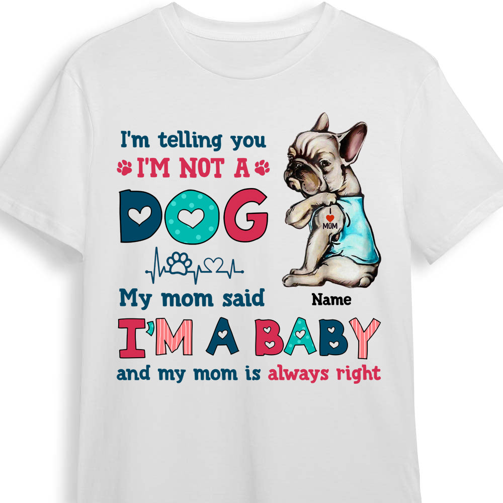 Personalized Dog Mom Baby T-Shirt