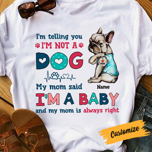 Personalized Dog Mom Baby T-Shirt
