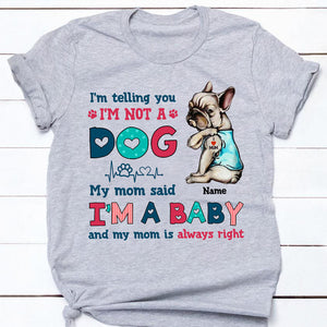 Personalized Dog Mom Baby T-Shirt
