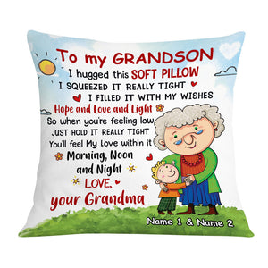 Personalized Mom Grandma Son Grandson Pillow