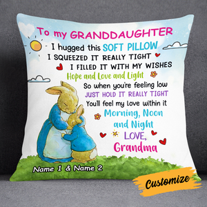 Personalized Bunny Easter Mom Grandma Daughter Granddaughter Pillowcase