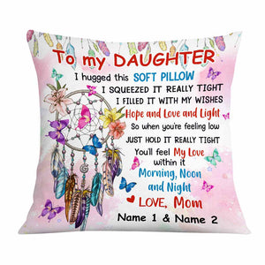 Personalized Mom Grandma To Daughter Granddaughter Hug This Pillow