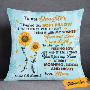 Personalized Daughter Granddaughter Sunflower Pillowcase