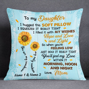 Personalized Daughter Granddaughter Sunflower Pillowcase