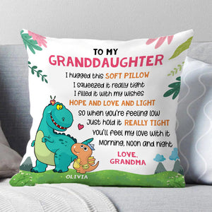 Personalized Dinosaur Grandson Granddaughter Pillowcase