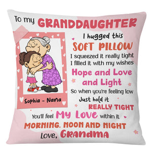 Personalized Granddaughter Hug This Pillow