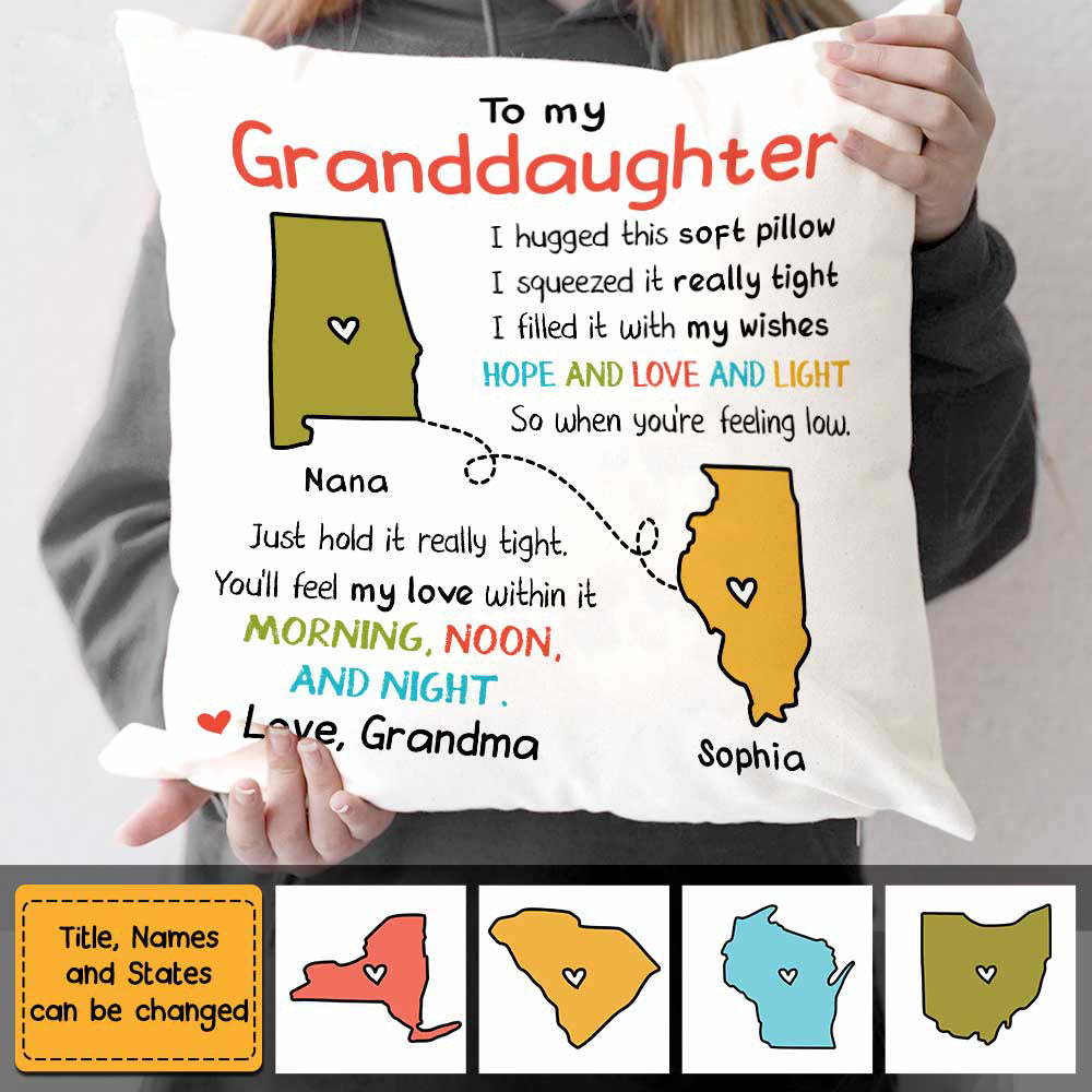 Long Distance Drawing Hug This Pillow