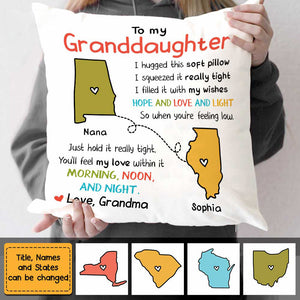 Long Distance Drawing Hug This Pillow