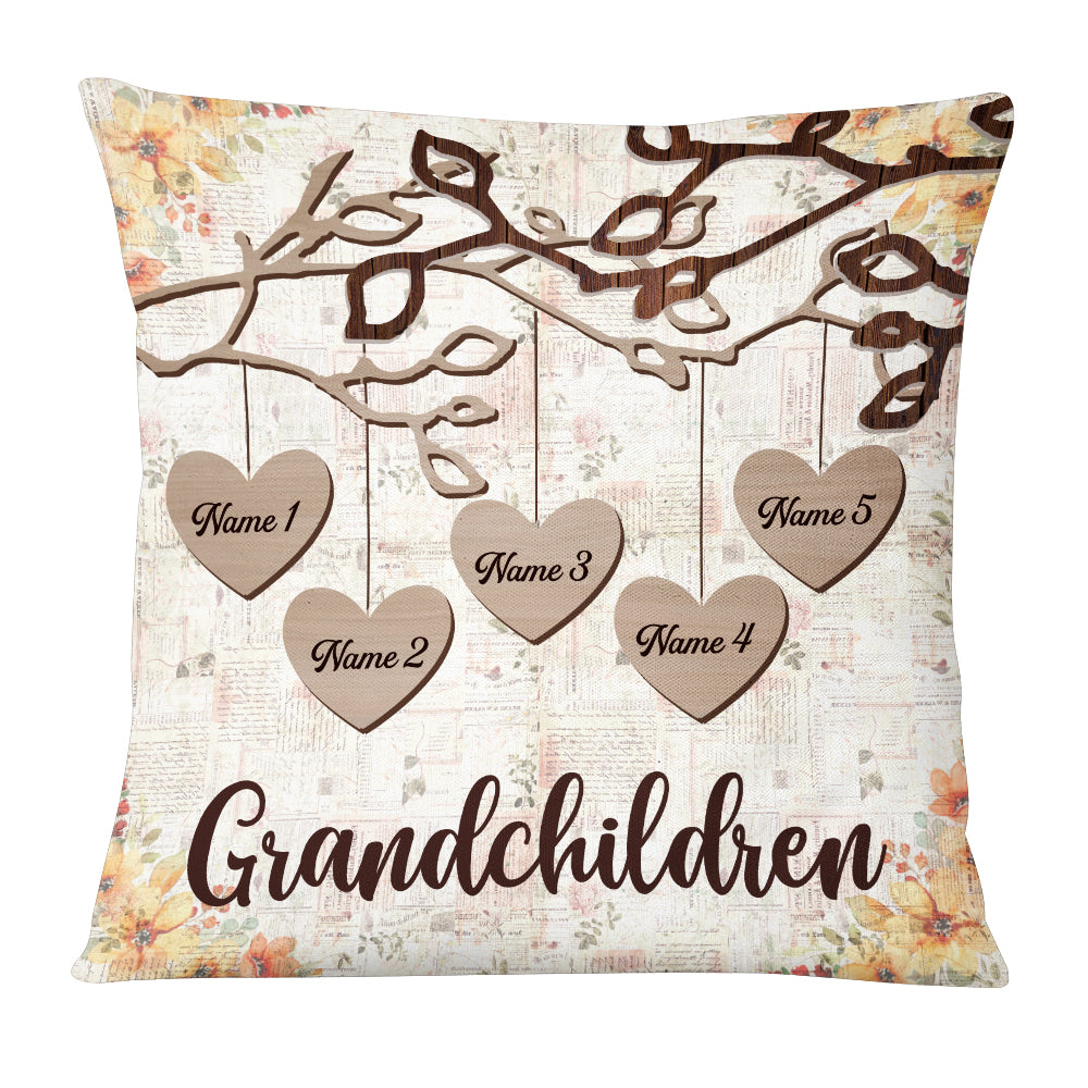 PERSONALIZED GRANDMA HEART LOVE TREE PILLOW