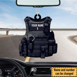 PERSONALIZED POLICE VEST ORNAMENT