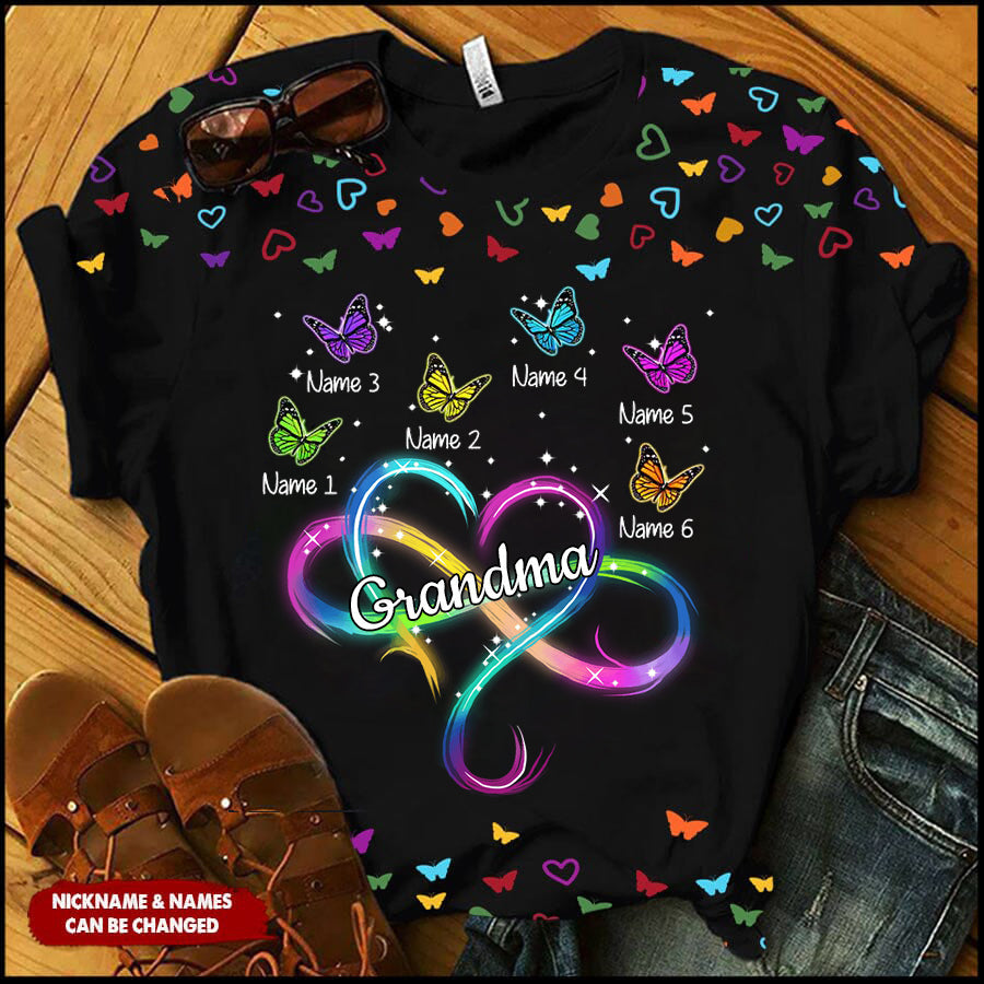 Grandma Infinity Heart T Shirt