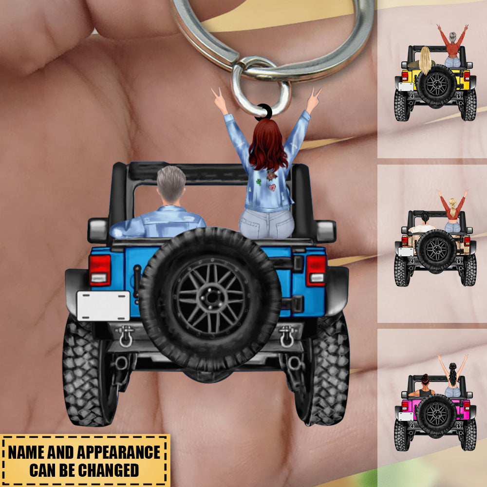 Travelling Couple - Personalized Keychain