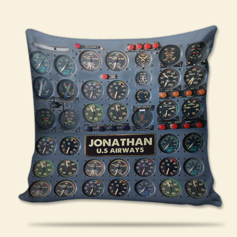 Pilot Flight Instruments - Personalized Pillow