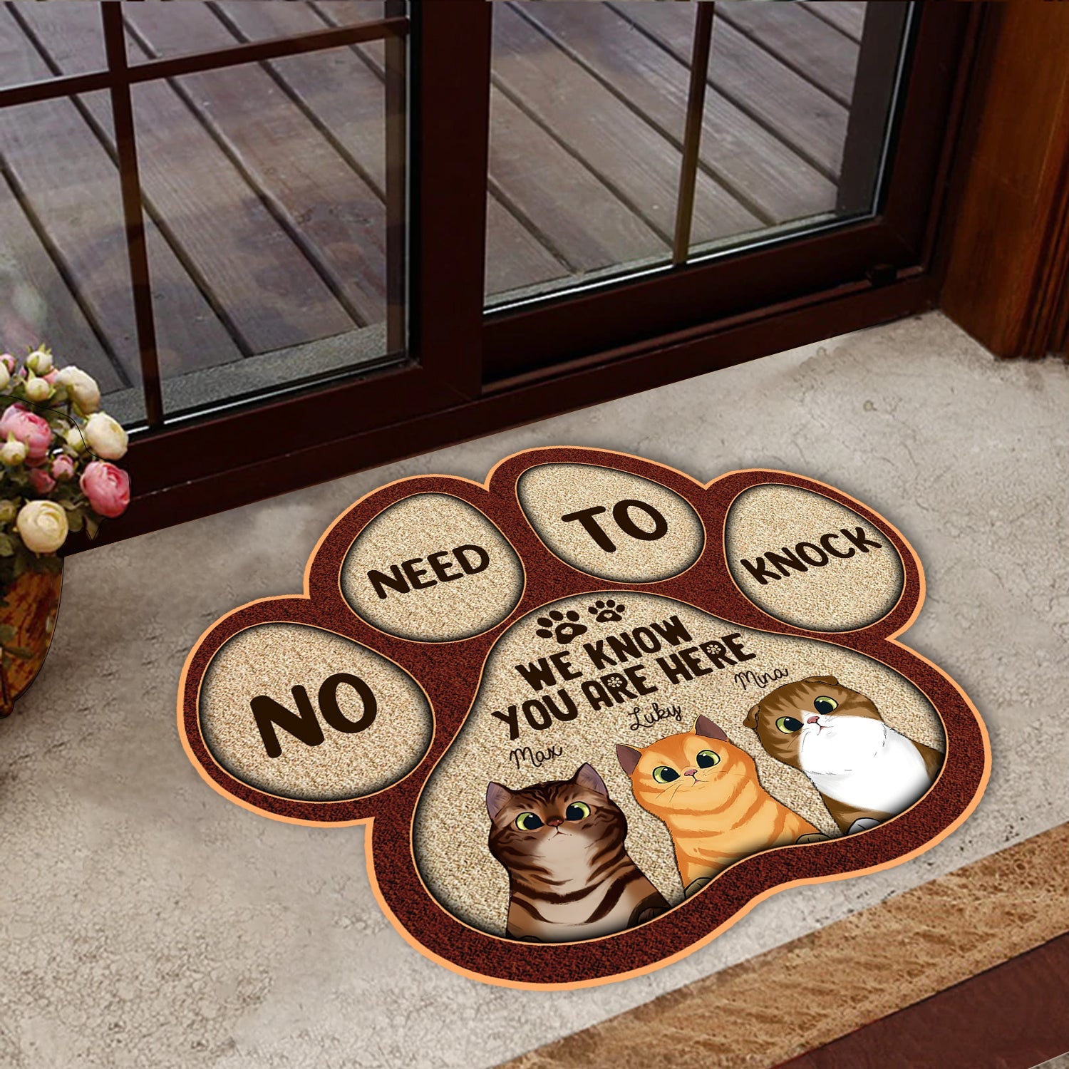 Cat Footprint Personalized Custom Shaped Doormat