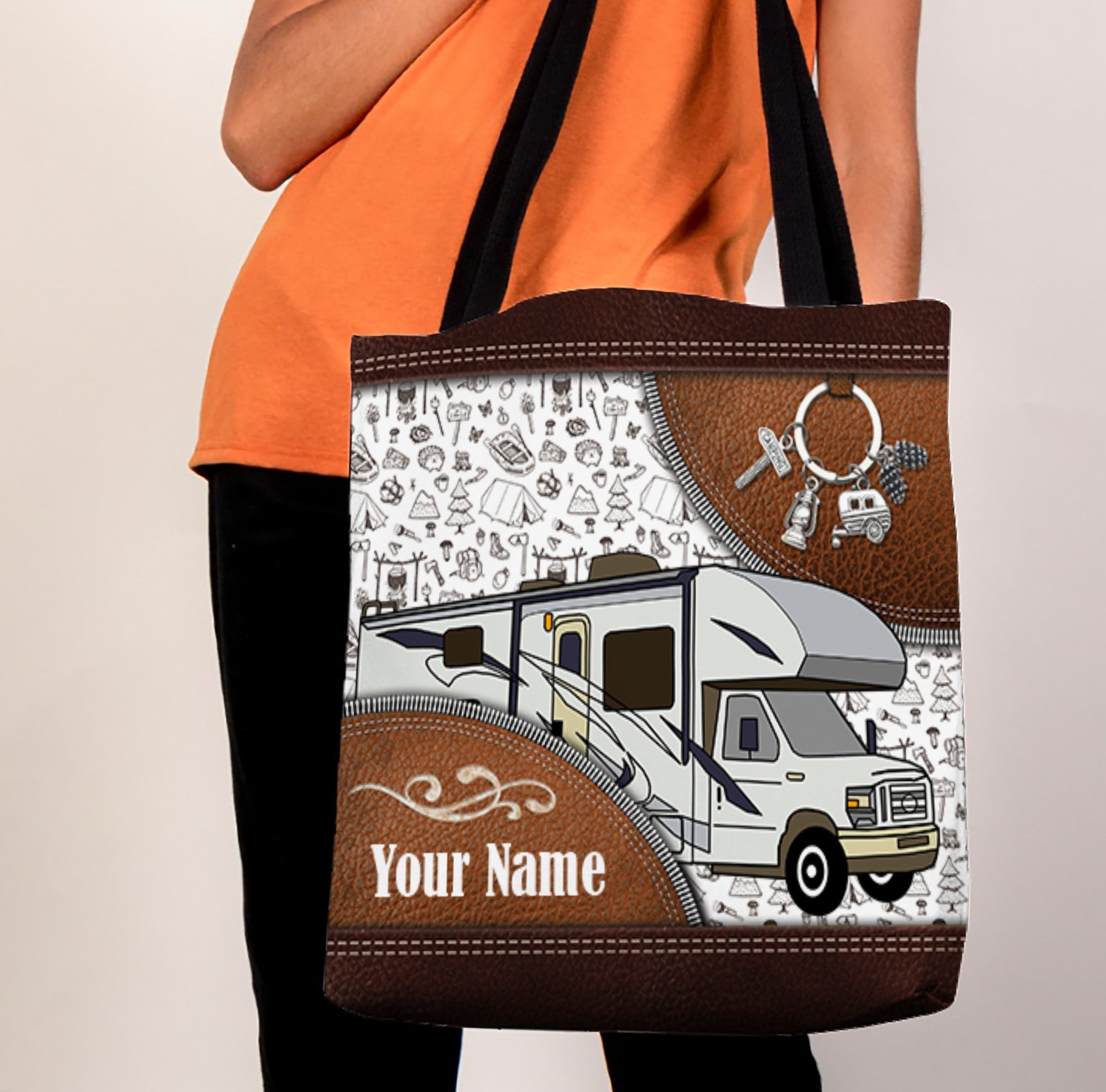 Personalized Camping All Over Tote Bag - TO413PS06