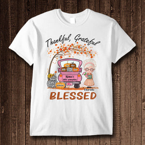 Nana's Little Pumpkins - Personalized Shirt - Fall Season Gift For Grandmother - Chibi Grandma