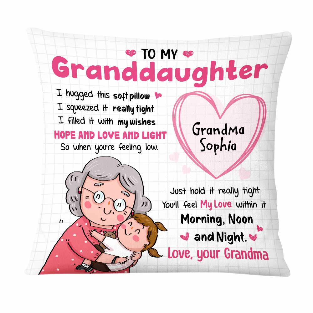 Personalized Granddaughter Hug This Pillow