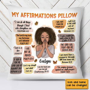 Christian Affirmations Pillow