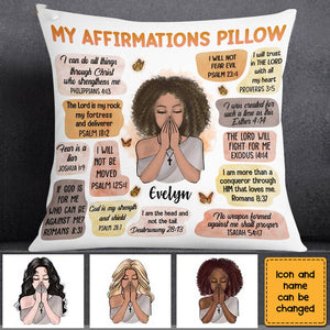 Christian Affirmations Pillow