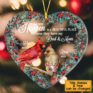 Heaven Is A Beautiful Place Heart Ornament
